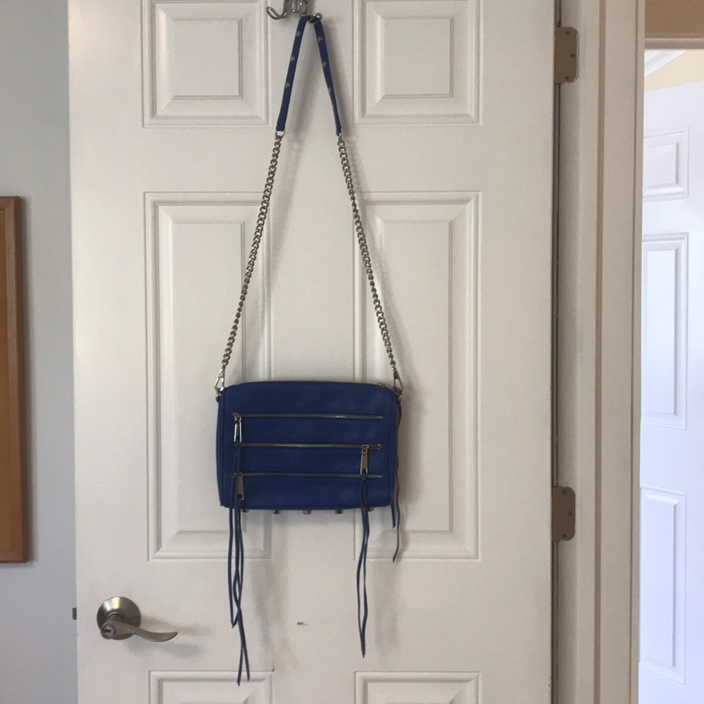 Rebecca Minkoff 5-Zip Crossbody Bag in Blue